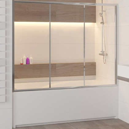 Шторка на ванну RGW Screens SC-41 170x150 04114117-11 профиль Хром стекло прозрачное