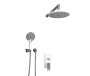 A16067WHITE Встраиваемый комплект для душа с верхней душевой насадкой и лейкой Wasserkraft