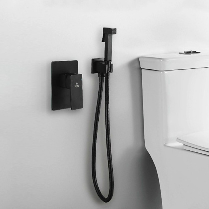 Гигиенический душ со смесителем Rose R2805H, черный Гигиенический душ со смесителем Rose R2805H, черный