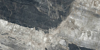 Lunar Nero Керамогранит графитовый 80х160 матовый+гл.чернила