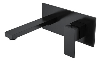 Смеситель для умывальника из стены Qubic Matt Black Смеситель для умывальника из стены Qubic Matt Black