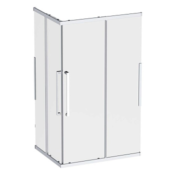 W84G-403-12090-MТ Душевое ограждение Func Square Slide 120х90, мат Хром, прозрачное