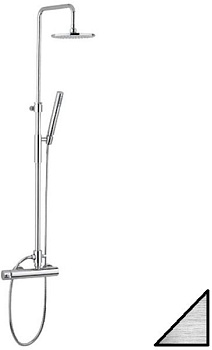 Душевая стойка Paffoni Master Top King ZCOL621KLIGST сталь Душевая стойка Paffoni Master Top King ZCOL621KLIGST сталь