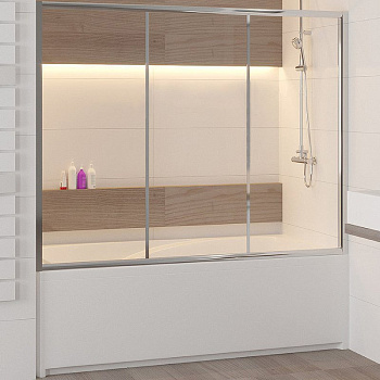 Шторка на ванну RGW Screens SC-41 180x150 04114118-11 профиль Хром стекло прозрачное