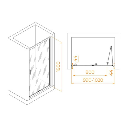 Душевая дверь RGW PA-21, RGW 06082110-11