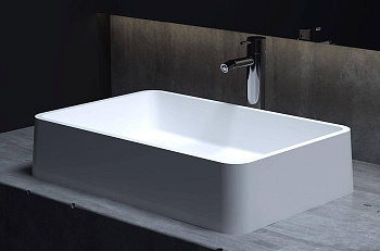 Раковина Salini GLORIA 307 1102207M S-Stone покраска по RAL полностью, накладная, матовая 1102207MRF Раковина Salini GLORIA 307 1102207M S-Stone покраска по RAL полностью, накладная, матовая 1102207MRF