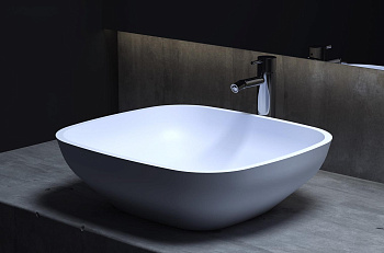 Раковина Salini GLORIA 308 1102208MRF S-Stone покраска по RAL полностью, накладная, матовая Раковина Salini GLORIA 308 1102208MRF S-Stone покраска по RAL полностью, накладная, матовая