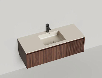 Подвесная тумба Domino 1200, шпон, под встраиваемую раковину