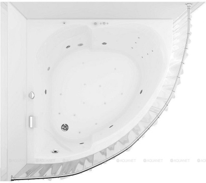 Карниз для ванны Aquanet Santiago полукруглый 160х160 Карниз для ванны Aquanet Santiago полукруглый 160х160