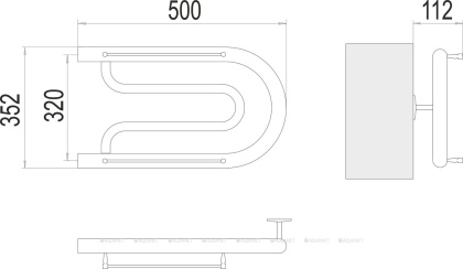 Полотенцесушитель Terminus Фокстрот (1")320х500
