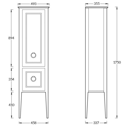 Пенал PLAZA Classic напольный 175, капучино PL.C.175\CAP Пенал PLAZA Classic напольный 175, капучино PL.C.175\CAP