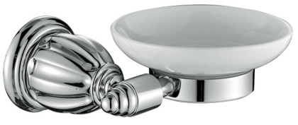 Мыльница керамическая RUSH Socotra, 22х16х9 см, хром, ST12411