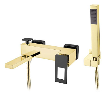 Смеситель для ванны Q GoldBlack_Комплект Смеситель для ванны Q GoldBlack_Комплект