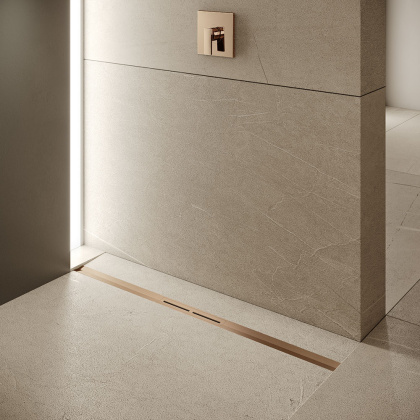 Профиль для душа TECEdrainprofile, 1000 мм, PVD Brushed Red Gold