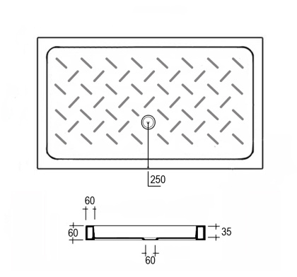 Душевой поддон RGW Ceramics 72x100 CR-107