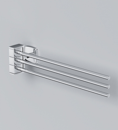 Тройная вешалка-вертушка для полотенец Gem, 9,8х39,8х4,9 см, хром, A9032700