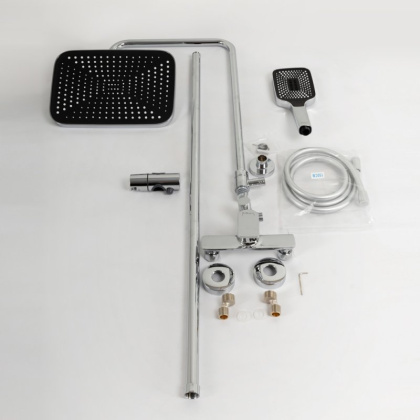 DUE Душевая стойка со смесителем, хром DUE-DOCM-CRM