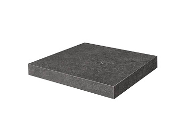 Ступень клееная угловая Портленд антрацит матовый обрезной 33x33x0,9 Ступень клееная угловая Портленд антрацит матовый обрезной 33x33x0,9