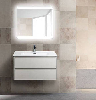 Тумба с раковиной подвесная BelBagno KRAFT 90 Bianco Opaco, раковина белая