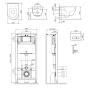 IS47001.111700 Комплект инсталляция с клавишей Pro S белый с подвесным унитазом Awe FlashClean с сид м/лифт