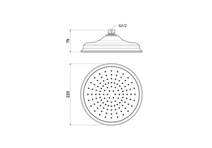 Верхний душ 220 мм AQUATEK AQ2088CR КЛАССИК Верхний душ 220 мм AQUATEK AQ2088CR КЛАССИК