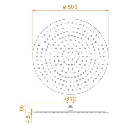 Верхний душ 3D круглый RGW SP-81B, RGW 21148150-04 Верхний душ 3D круглый RGW SP-81B, RGW 21148150-04