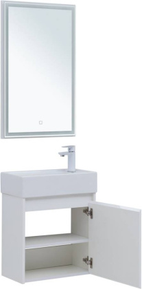 Мебель для ванной Aquanet Nova Lite 50 белый глянец (с дверецей) Мебель для ванной Aquanet Nova Lite 50 белый глянец (с дверецей)