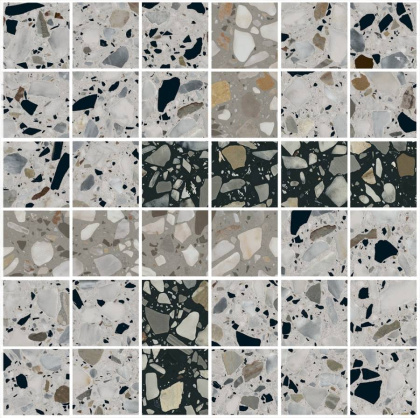 Декор мозаичный SG6531\MM Toscana черный,белый (30см*30см*9мм) (6шт/0,09м2) , шт