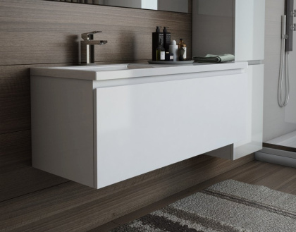 Тумба подвесная под умывальник Dallas Luxe 1050х482 левосторонняя 1 ящик (ШхГхВ) 1042х476х430