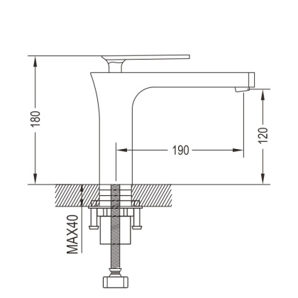 Смеситель для раковины латунь R2201F