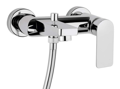 TIRRENO-VM-BIO Смеситель для ванны и душа однорычажный Исполнение: Белый матовый  TIRRENO-VM-BIO Смеситель для ванны и душа однорычажный Исполнение: Белый матовый