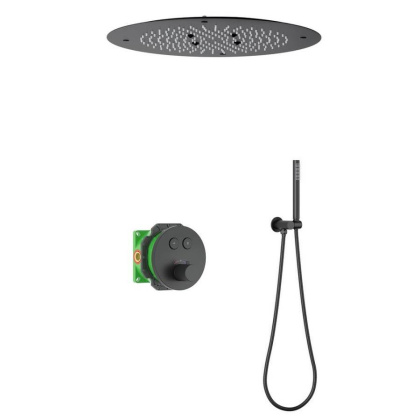 Душевая система Timo Saona SX-2370/03SM скрытого монтажа, с термостатом, черный Душевая система Timo Saona SX-2370/03SM скрытого монтажа, с термостатом, черный