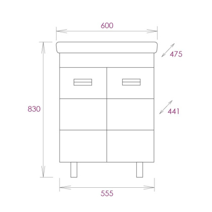 Тумба Onika Балтика-Квадро 60 напольная, белая (ум.Тигода 60) Тумба Onika Балтика-Квадро 60 напольная, белая (ум.Тигода 60)