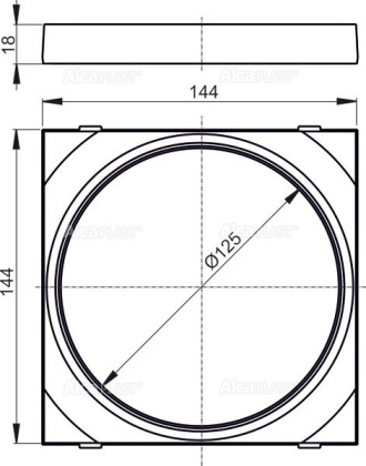 Вставка под водосточную трубу, комплект – серый