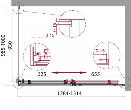 ACQUA-AH-1-150/90-C-NERO Душевой уголок