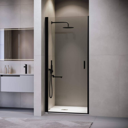 Душевая дверь  60*195 RGW LE-003-B Чёрный/Прозрачное/6 мм
