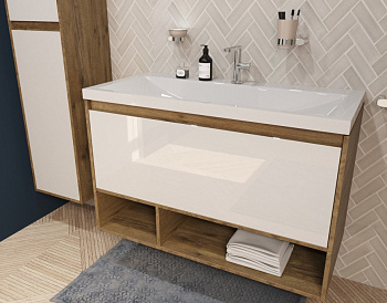 Комплект мебели Monaco Wood 1000х480 подвесной 1 ящик (ШхГхВ) 998х476х608