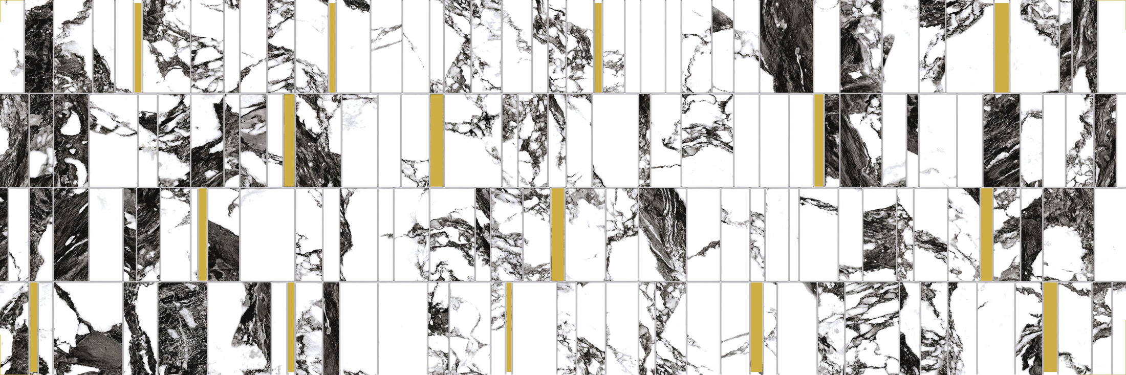 Настенная вставка Meissen Keramik White stream темно-серый 25x75 A16517