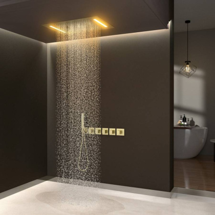 Душевая система Timo Petruma SX-5229/17SM скрытого монтажа, термостат, золото матовое Душевая система Timo Petruma SX-5229/17SM скрытого монтажа, термостат, золото матовое