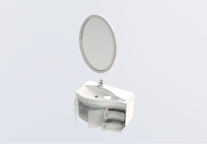 Мебель для ванной Aquanet Сопрано 95 L белый (2 дверцы 2 ящика) Мебель для ванной Aquanet Сопрано 95 L белый (2 дверцы 2 ящика)