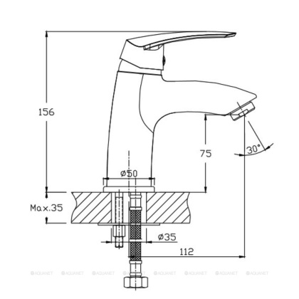 Смеситель для раковины Orange Alfi M18-021cr