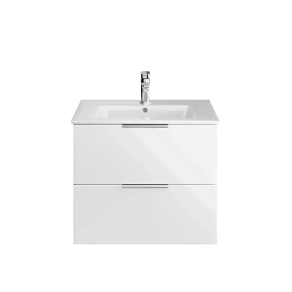 Тумба PIANO Forte подвесная 65 см, 2 ящика, белый глянцевый