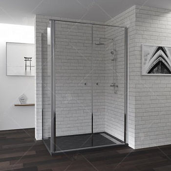 Душевой уголок RGW PA-47, 04084720-11, 120 х 100 x 185 см, дверь распашная, стекло прозрачное, хром