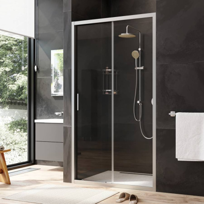 W90G-110-1-195MT Gem Solo Дверь душевая 110х195, стекло прозрачное, профиль матовый Хром
