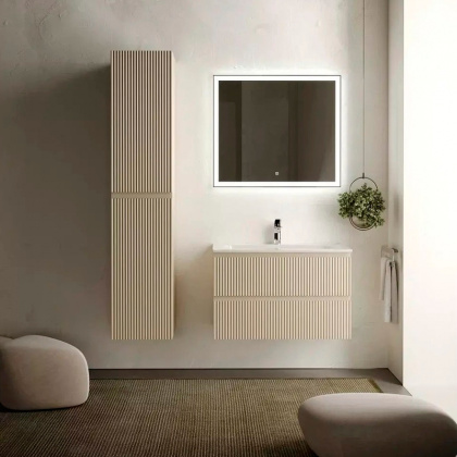 Тумба подвесная SANCOS Snob R 790х445х500, c двумя ящиками оснащенными доводчиками, Beige Soft , арт.SNR80CE