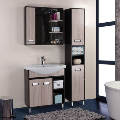 Тумба Onika Гамма 75 напольная, ясень шимо/венге (ум. Элеганс 75)