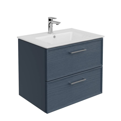 Тумба PIANO Classic подвесная 65 см, 2 ящика, ясень синий матовый PIA.CL.65\BLU.M