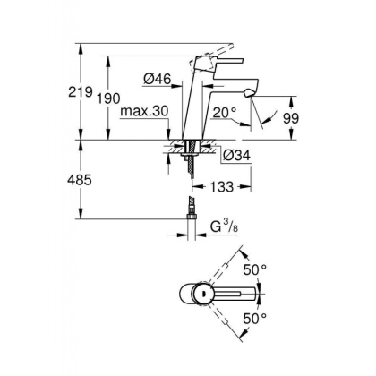 Смеситель для раковины Grohe Concetto 23451001 хром Смеситель для раковины Grohe Concetto 23451001 хром