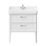 Тумба POMPEI напольная с 2 ящиками 80, белая глянцевая PO.N.80.2\WHT