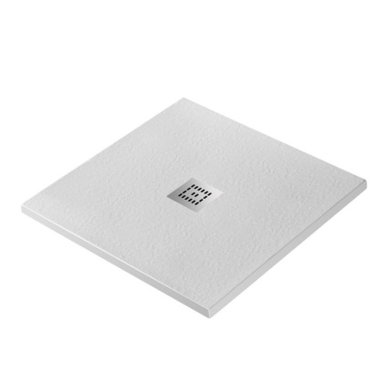 TRAY-MR-UNO-A-80-35-W-CR Поддон из искусственного мрамора,белый Размер,мм:800x800x35 